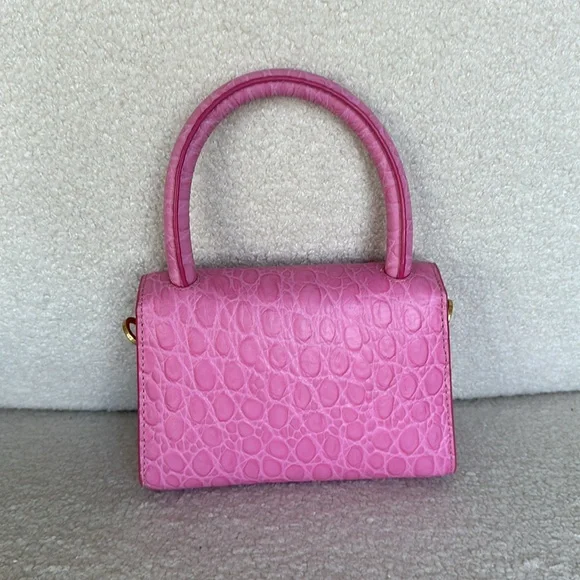 By Far leather Mini Embossed Leather Bag in pink - Picture 2 of 6